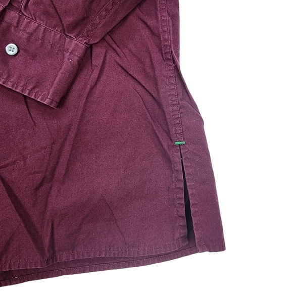 Tommy Hilfiger Men's Longsleeve Button Up Shirt Size XL 16 1/2 32-33 Burgundy - Picture 3 of 7